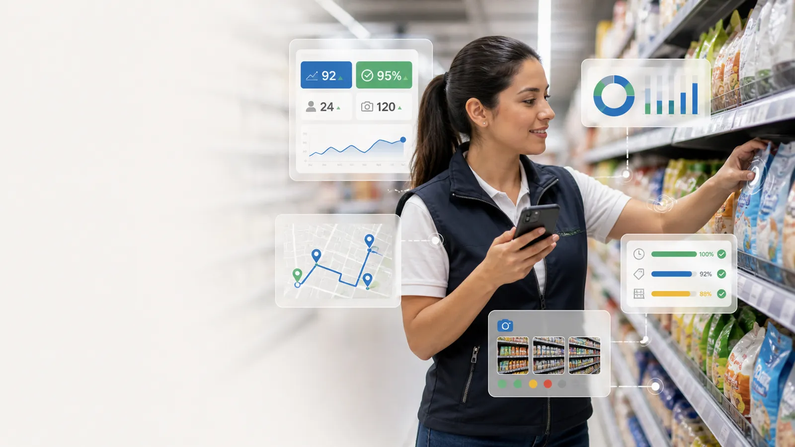 App para mercaderistas durante ejecucion en campo